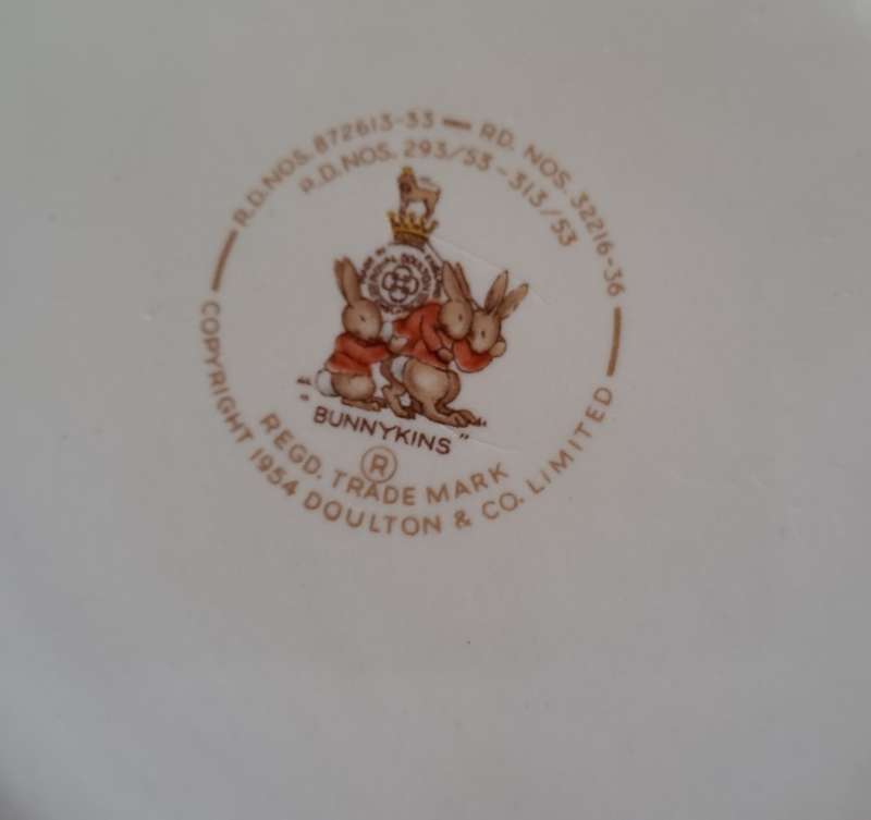 Royal Doulton Bunnykins Warming Bowl - signed by Barbara Vernon