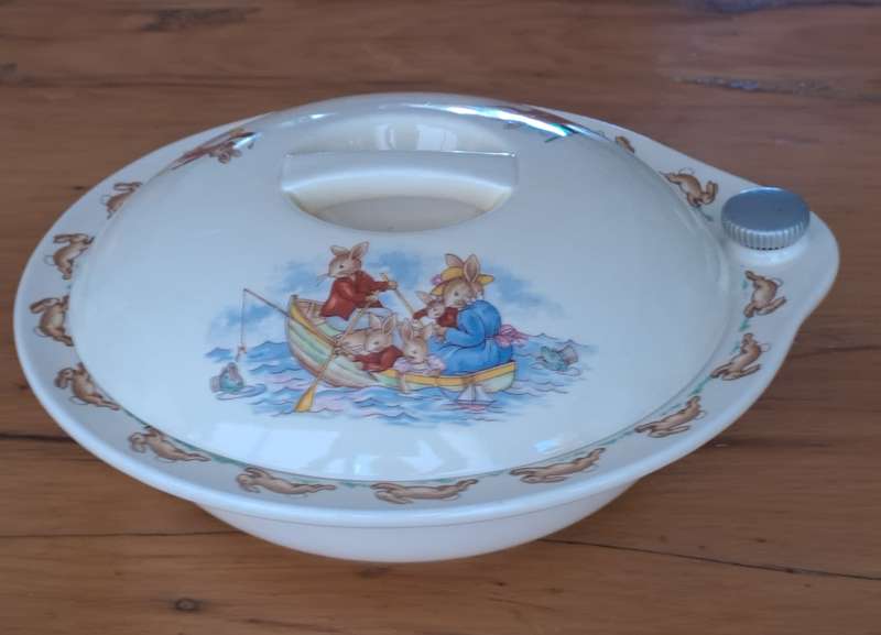 Royal Doulton Bunnykins Warming Bowl - signed by Barbara Vernon