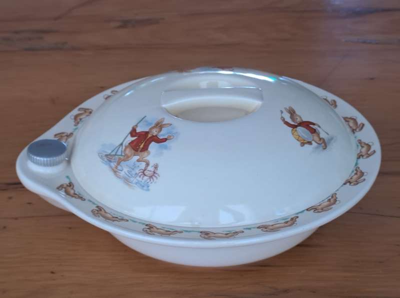Royal Doulton Bunnykins Warming Bowl - signed by Barbara Vernon