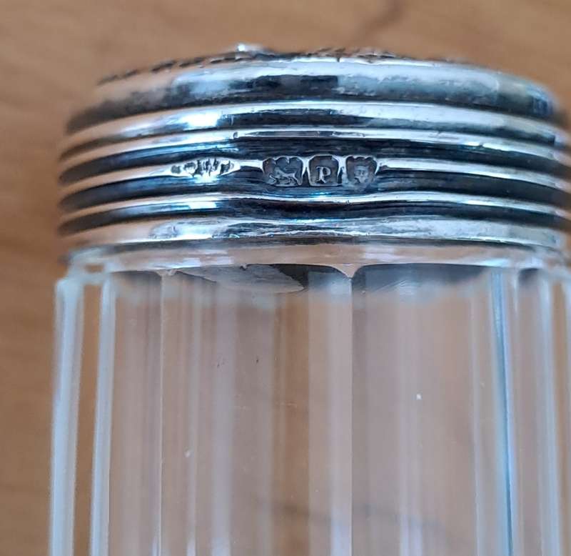 Hallmarked Silver Top Dressing Table Bottle (Price reduced)