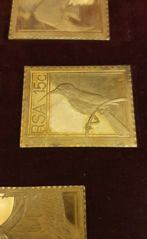 RSA 1974/1975 Definitive Stamp Replica Set (sterling silver, gold plated)