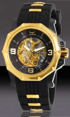 Aquaswiss Men's Vesel Automatic Skeleton Gold/Black Watch 81GA005