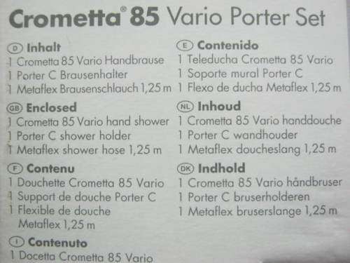 HANSGROHE CROMETTA 85 VARIO PORTER SET