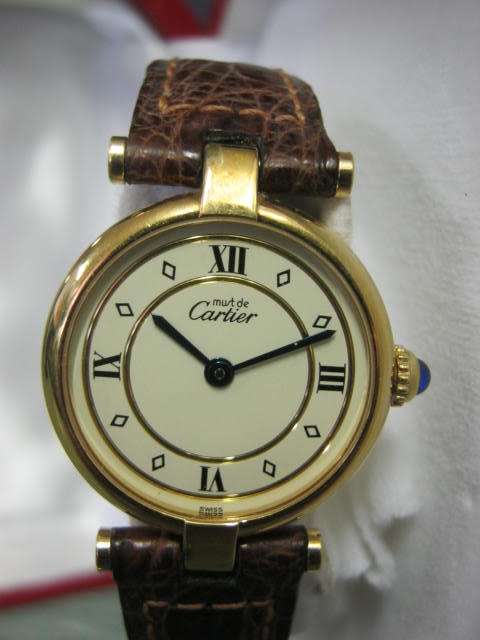 CARTIER VERMEIL LADIES GOLD PLATED WATCH