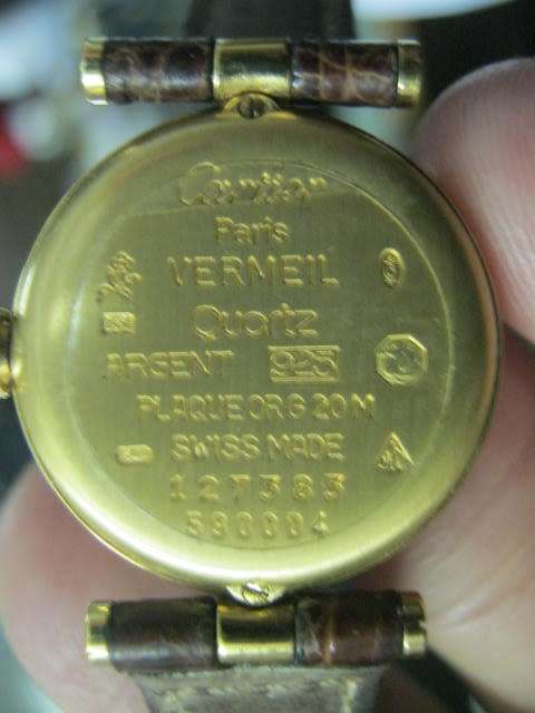 CARTIER VERMEIL LADIES GOLD PLATED WATCH