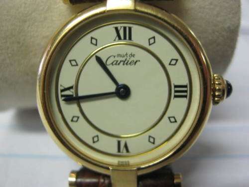 CARTIER VERMEIL LADIES GOLD PLATED WATCH