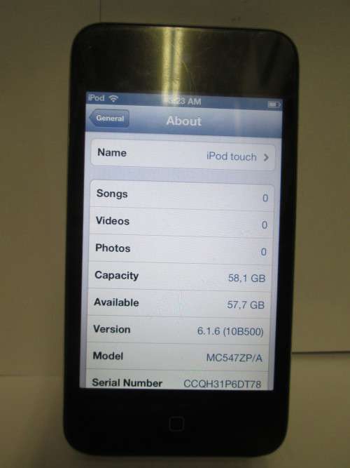 APPLE IPOD TOUCH 64GB- 4 GENERATION