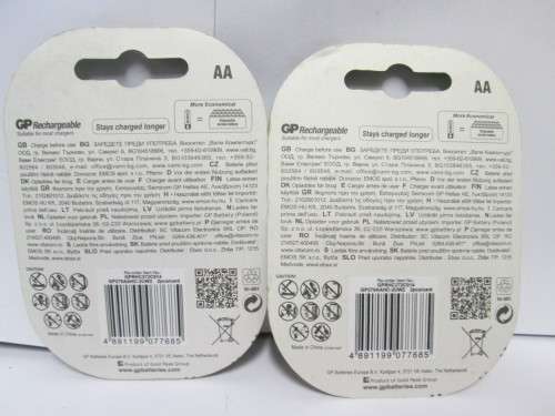 GP RECHARGEABLE BATTERIES