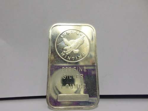 SILVER 1oz. INGOT 0.999 SILVER