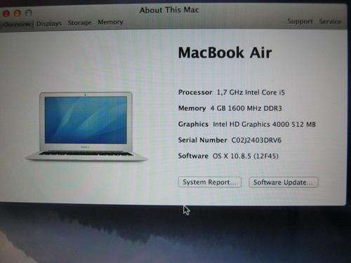 MACBOOK AIR CORE I5