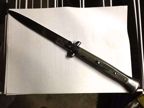 Flick knife large full length 37 cm blade length 17 cm