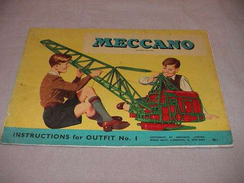 MECCANO INSTRUCTION BOOK 1956 FOR OUTFIT NO 1 USED CONDITION
