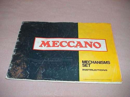 MECCANO INSTRUCTION BOOK 1974 MECHANISMS SET USED CONDITION