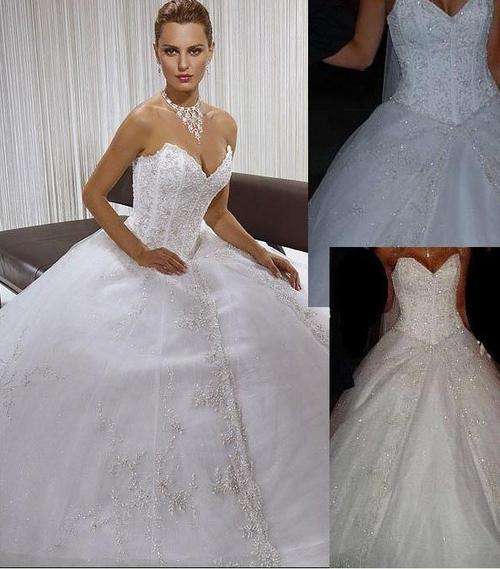 STRAPPLESS WEDDING DRESS/GOWN â Get Tiara for FREE! â Custom made