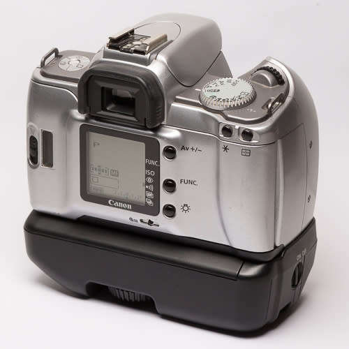 Canon EOS 300V with BP-220 and lens