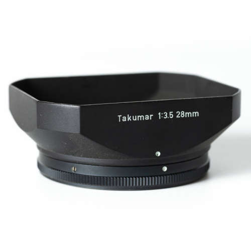 Super-Multi-Coated Takumar 28mm f3.5 and lens hood