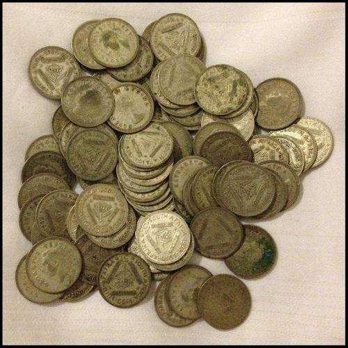 100 X SILVER TICKEYS 1950 - 1962!!! 1 BID FOR THE LOT!!!