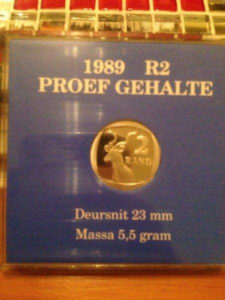 3 X 1989 Proof R2 Coin in SAM Box