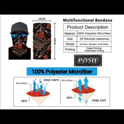 2 x SKULL BUFFS - USE INSTEAD OF A MASK (ADULT SIZE)