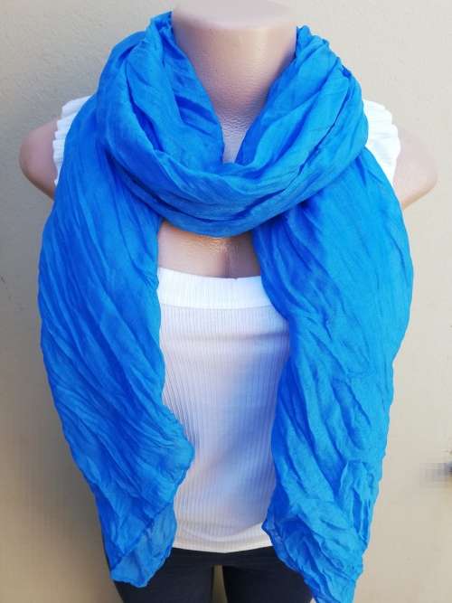 LADIES SCARF - AZURE BLUE