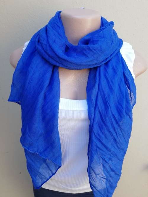 LADIES SCARF - COBALT BLUE