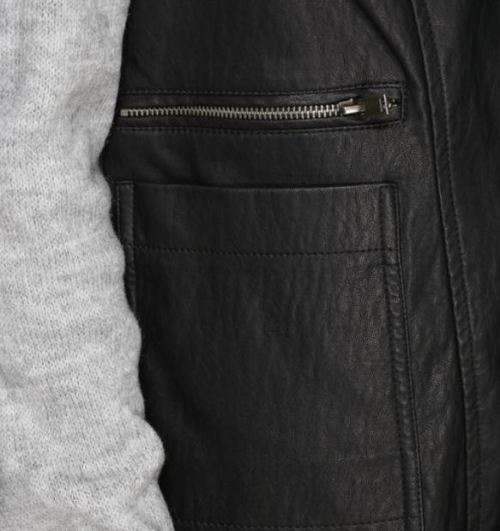 LADIES SLEEVELESS PU BIKER JACKET - ONLY (UK10)