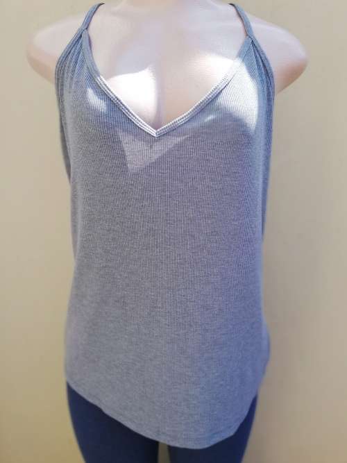 GREY RACER BACK VEST (UK18) - ASOS