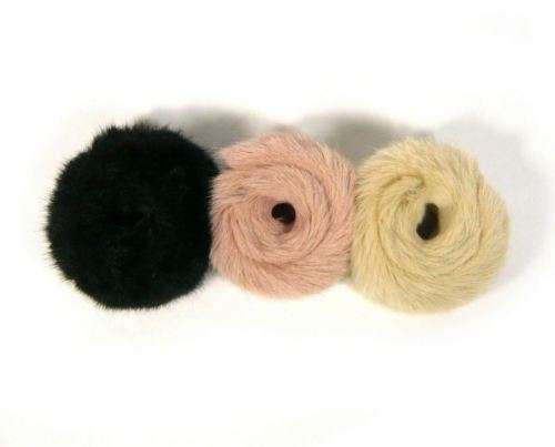 FLUFFY FAUX FUR PONYTAIL WRAP - PINK
