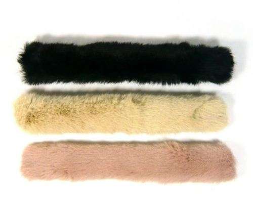 FLUFFY FAUX FUR PONYTAIL WRAP - PINK