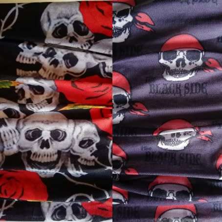 2 x SKULL BUFFS - USE INSTEAD OF A MASK (ADULT SIZE)