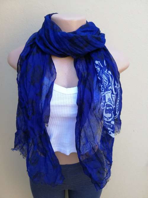 LADIES SCARF - BLUE HARRY POTTER