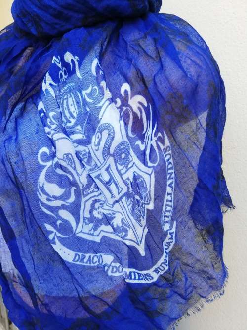 LADIES SCARF - BLUE HARRY POTTER