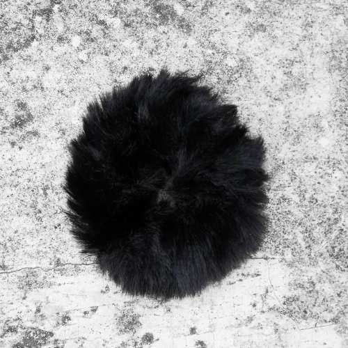 SCRUNCHIE - FURRY BLACK (medium)