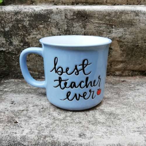 EXTRA LARGE 700ML GIFT MUG - BEST TEACHER EVER (BLUE)