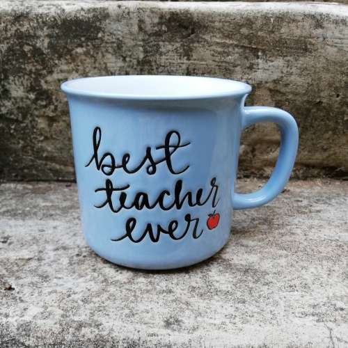 EXTRA LARGE 700ML GIFT MUG - BEST TEACHER EVER (BLUE)