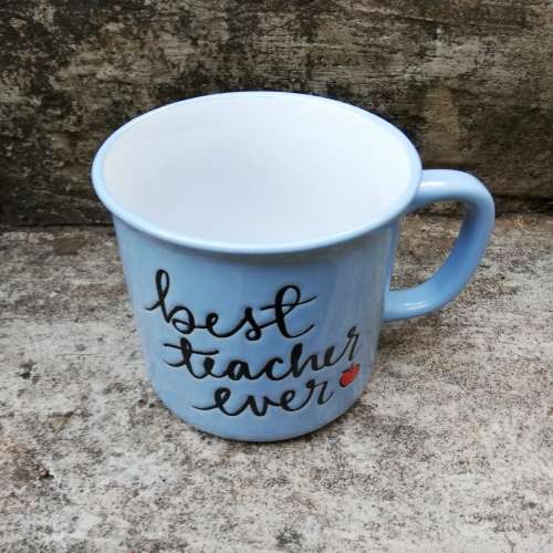 EXTRA LARGE 700ML GIFT MUG - BEST TEACHER EVER (BLUE)