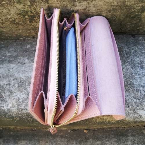 LADIES WALLET / PURSE - LIGHT PINK (LARGE)
