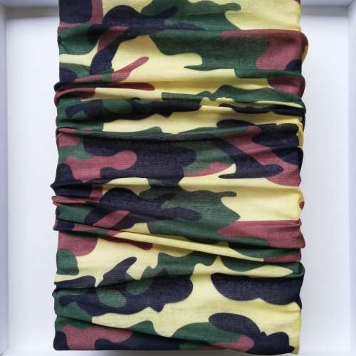 ADULT FACE BUFF - GREEN, BROWN CAMO (Seamless)