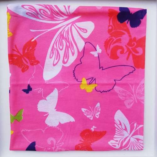 ADULT FACE BUFF - PINK BUTTERFLY CAMO (Seamless)