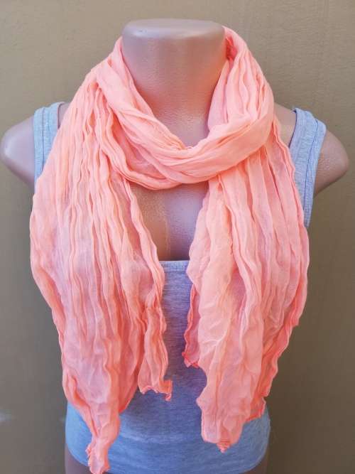 LADIES SCARF - PLAIN PEACH