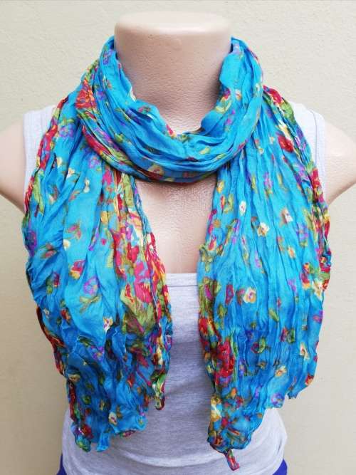 PACK OF 4 SCARVES - DIFFERENT BLUES