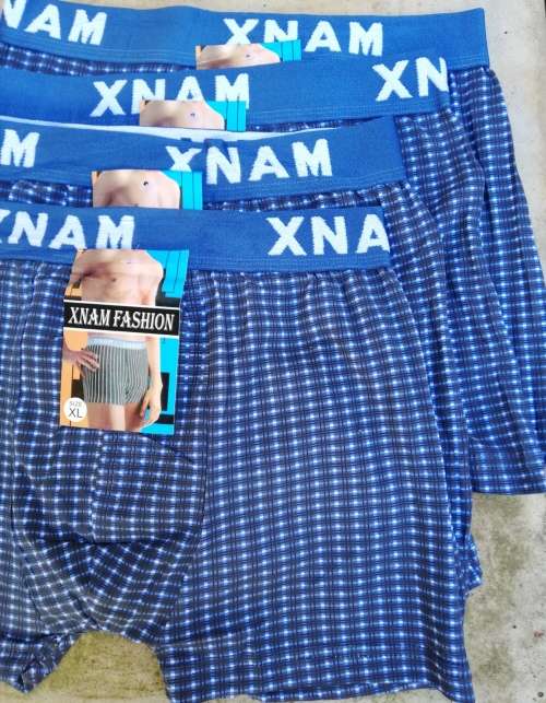MENS TRUNKS - 4 PAIRS BLUE XL (Pls read description for sizing info)