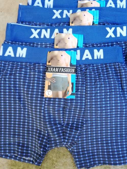 MENS TRUNKS - 4 PAIRS BLUE L (Pls read description for sizing info)