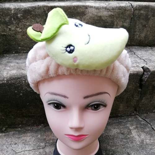 SOFT SPA HEADBAND - BEIGE WITH PEAR