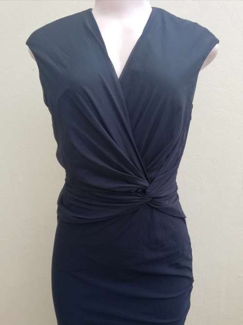 BLACK MESH OVERLAY DRESS by AVIRATE (XS)
