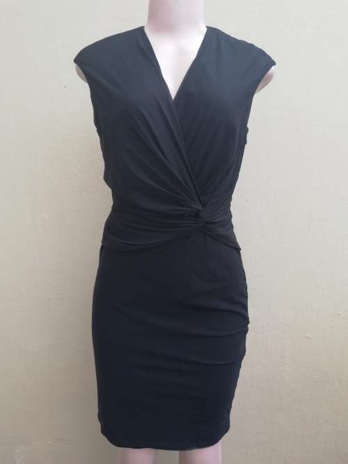 BLACK MESH OVERLAY DRESS by AVIRATE (XS)