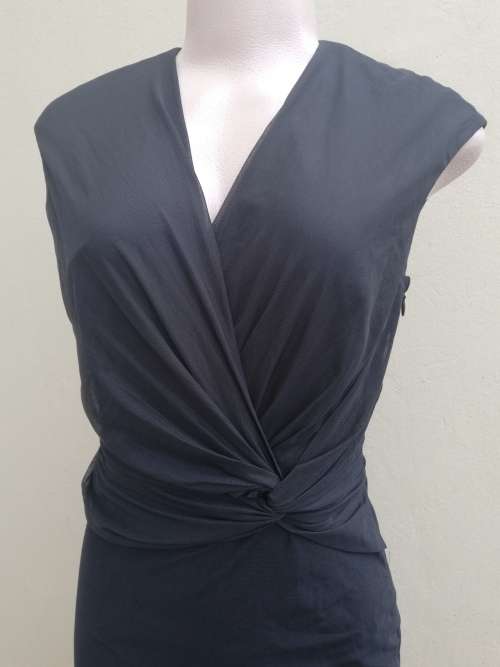 BLACK MESH OVERLAY DRESS by AVIRATE (XS)