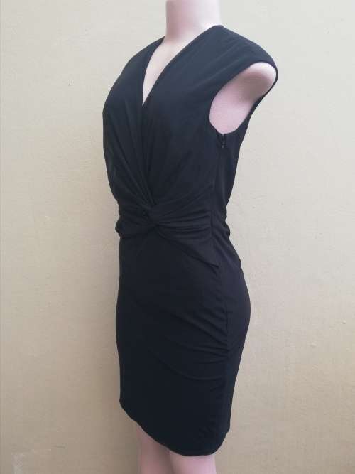 BLACK MESH OVERLAY DRESS by AVIRATE (XS)