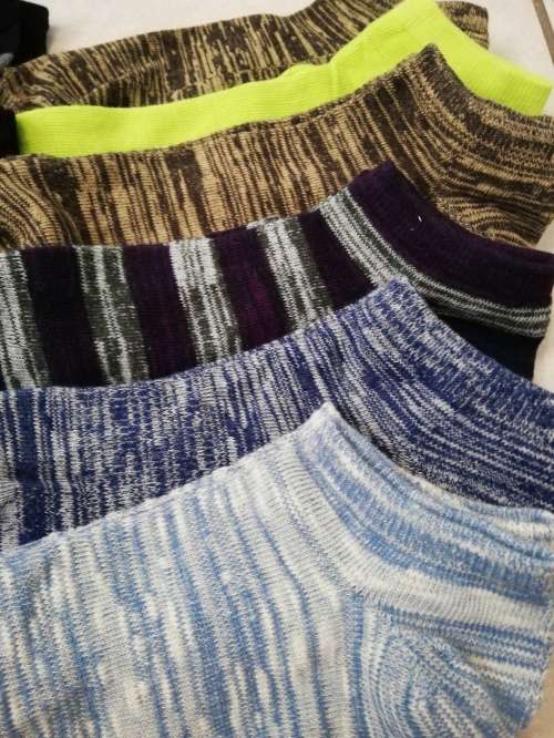 MENS ANKLE SOCKS - 12 PAIRS MIXED