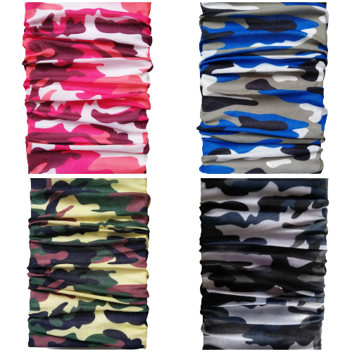 4 x FACE BUFFS (CAMO DESIGNS)